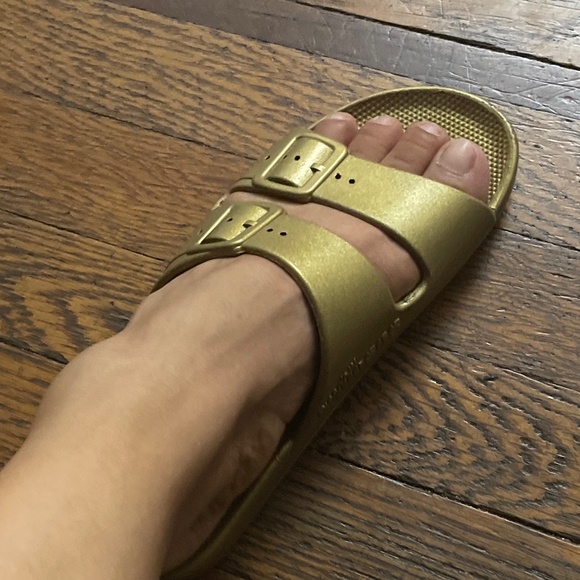 Freedom Moses Two Band Slide Goldie Sandals - Picture 8 of 9